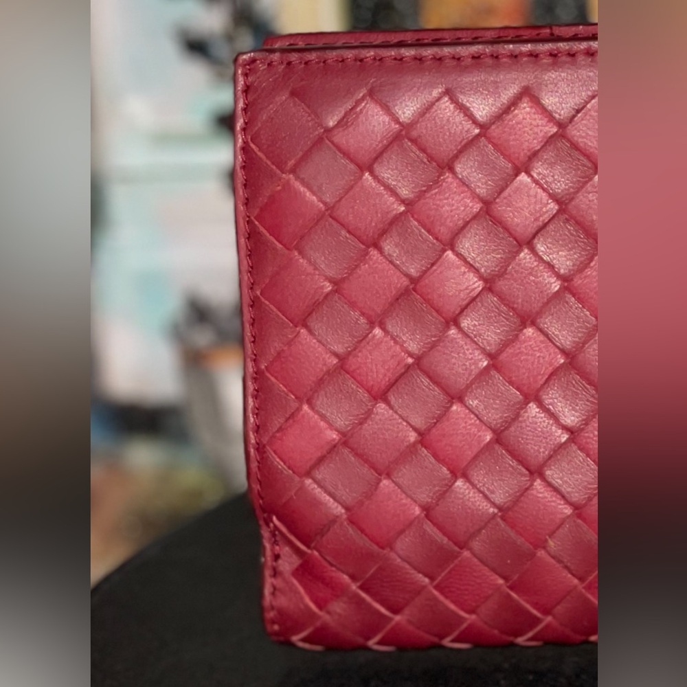 Bottega Veneta Red Intrecciato Leather Continental Wallet - Picture 11 of 13